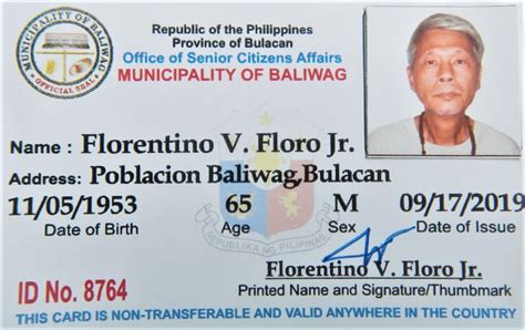 senior citizen identity card